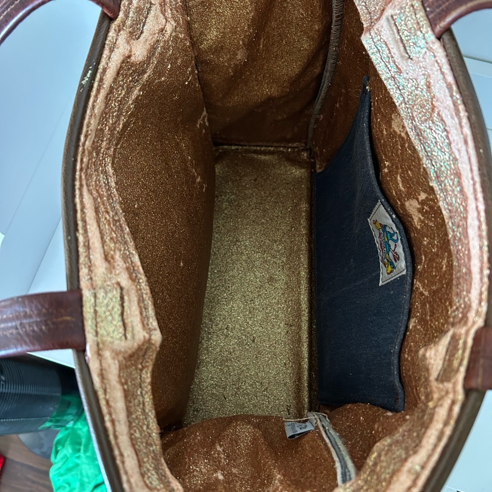 Consuela Limited Edition Marfa Embroidered Denim Tote with Cactus and Wolf - Picture 7 of 9
